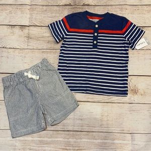 Carter’s 2pc. Stripes Red White and Blue Set